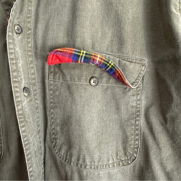 LL Bean Vintage Over Shirt Plaid Lined Size XLT - Picture 4 of 12